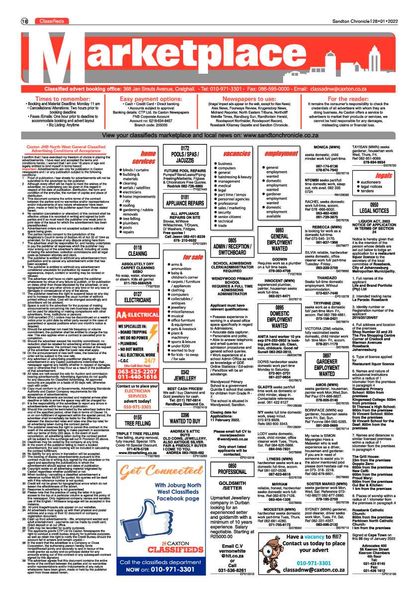 Sandton Chronicle 28 January 2022 page 20