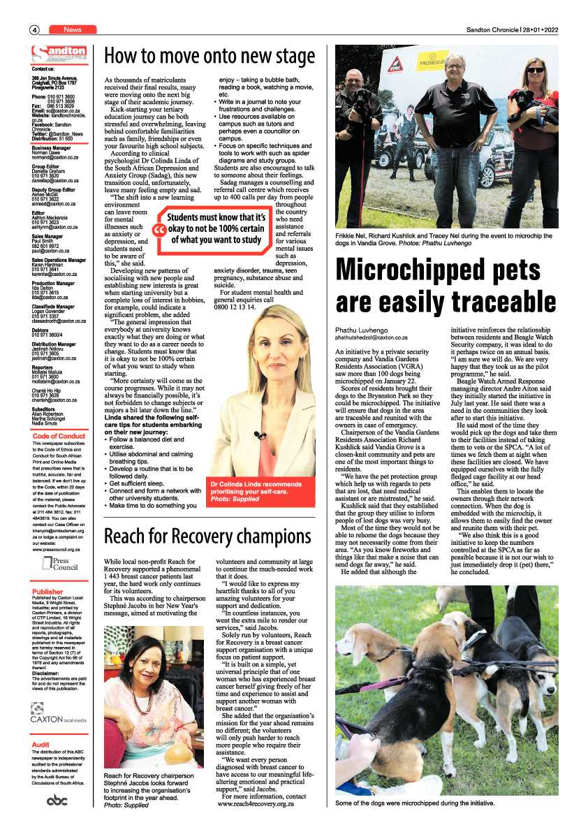 Sandton Chronicle 28 January 2022 page 6