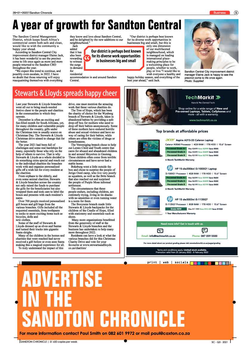 Sandton Chronicle 28 January 2022 page 7