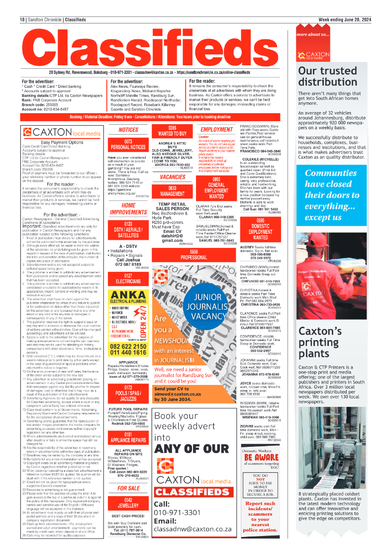 Sandton Chronicle 28 June 2024 page 10