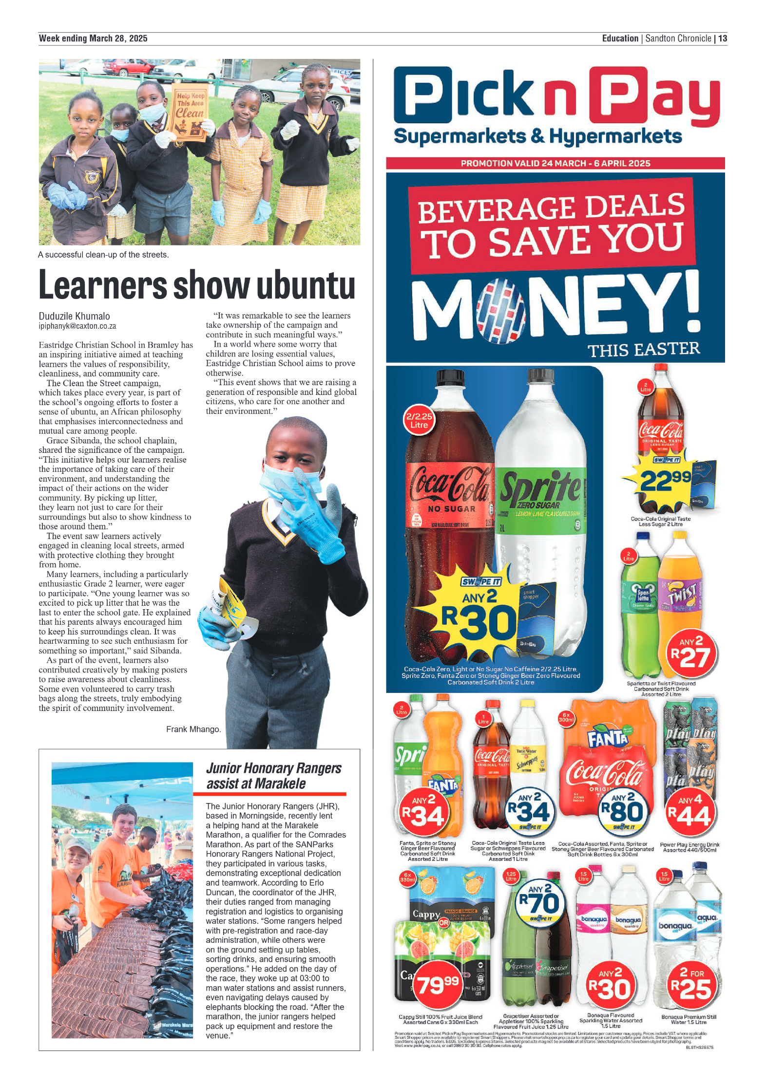 Sandton Chronicle 28 March 2025 page 13