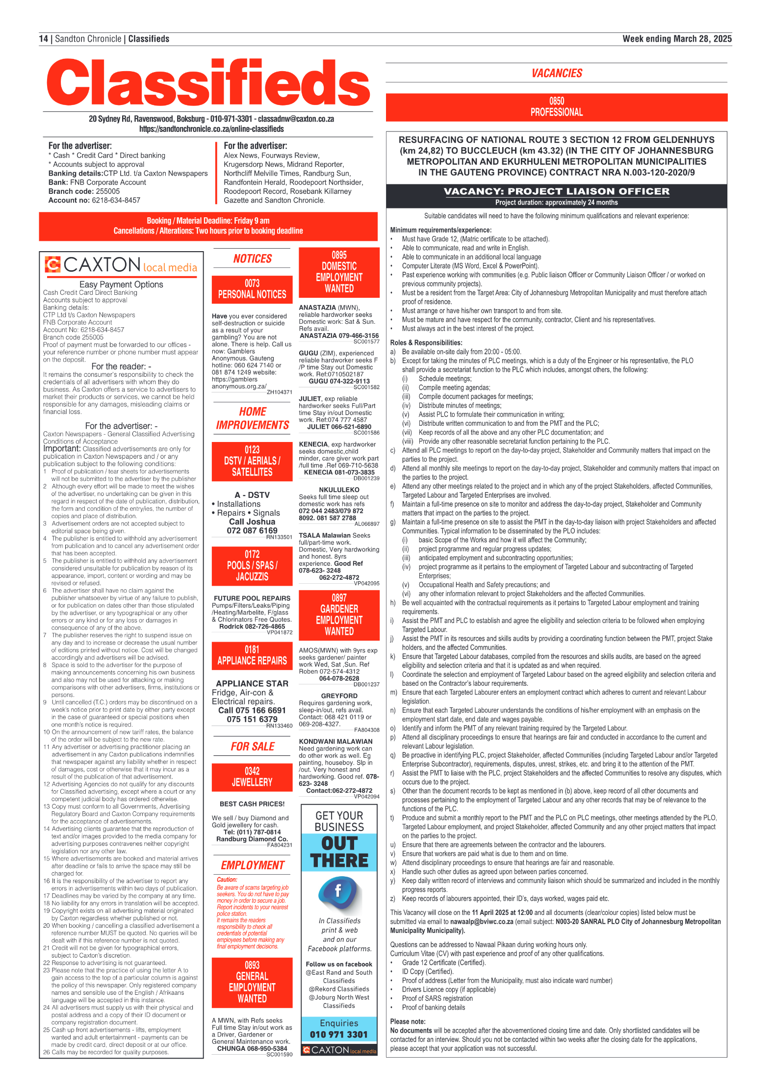Sandton Chronicle 28 March 2025 page 14