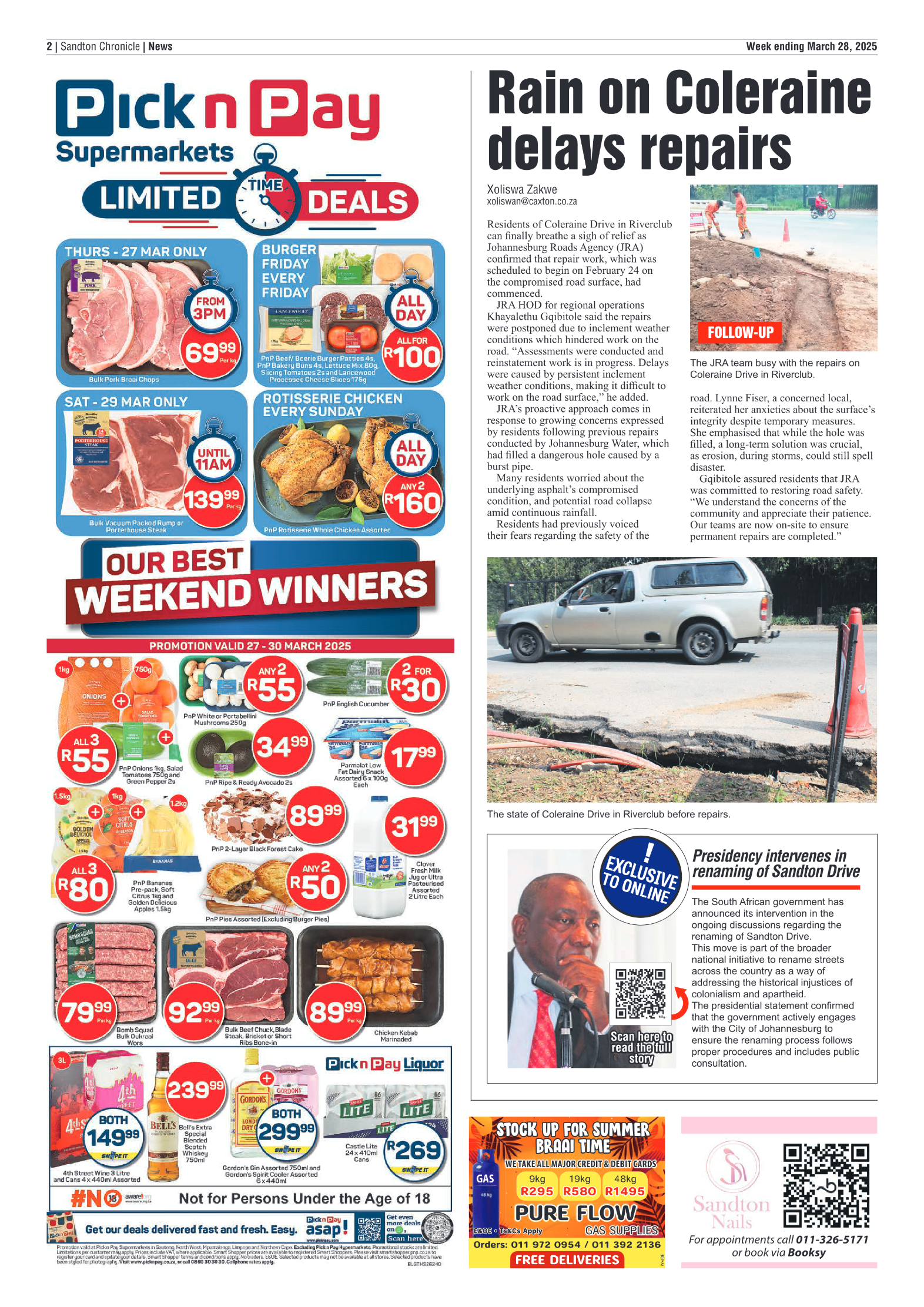 Sandton Chronicle 28 March 2025 page 2