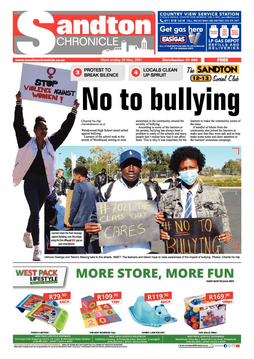 Sandton Chronicle 28 May 2021 page 1