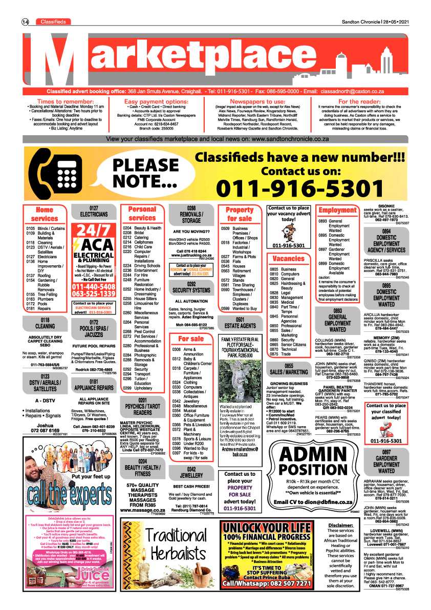 Sandton Chronicle 28 May 2021 page 14