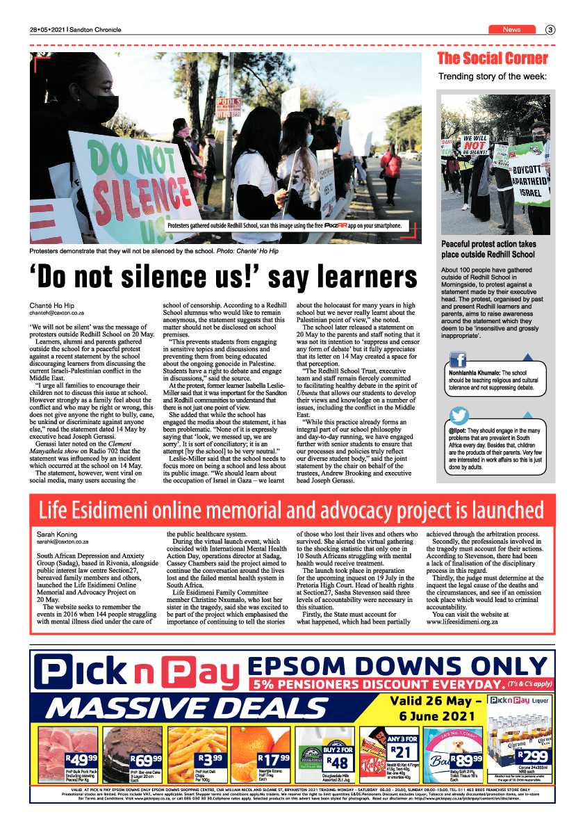 Sandton Chronicle 28 May 2021 page 3