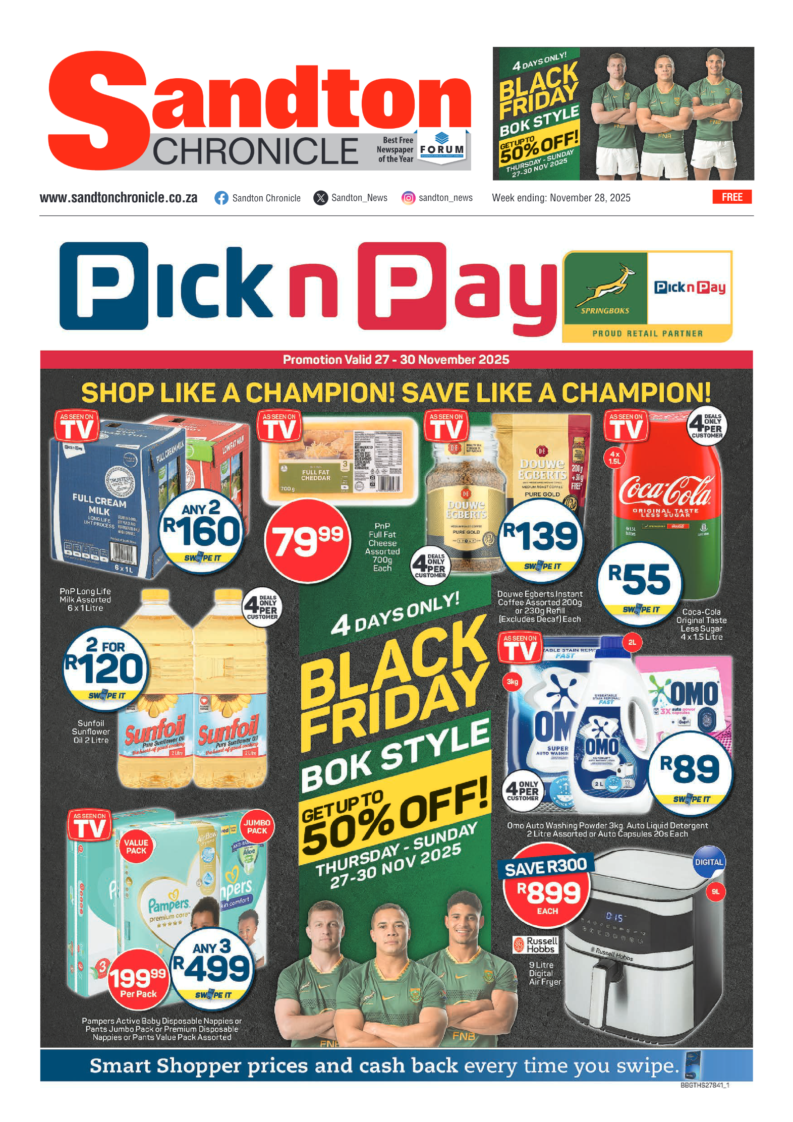 Sandton Chronicle 28 November 2025 page 1