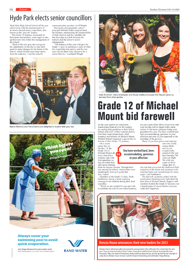 Sandton Chronicle 28 Oct 2022 page 10