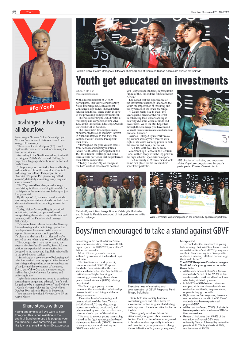 Sandton Chronicle 28 Oct 2022 page 12