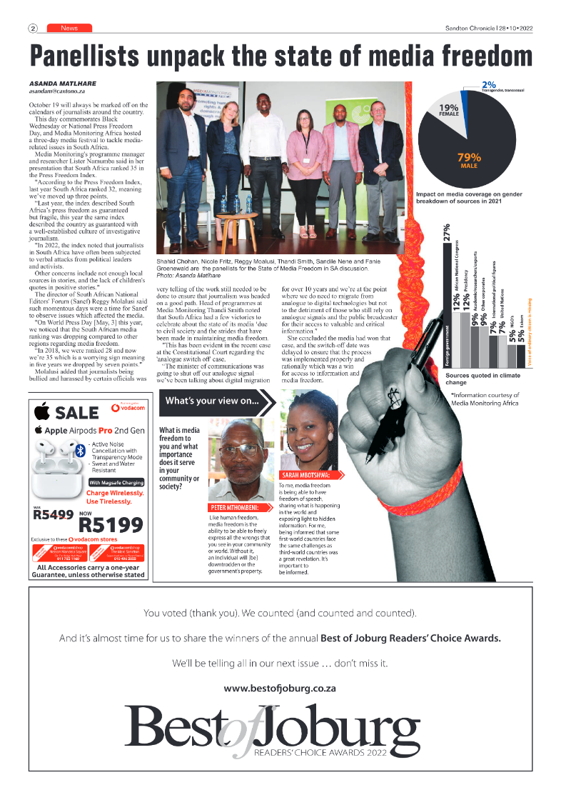 Sandton Chronicle 28 Oct 2022 page 2