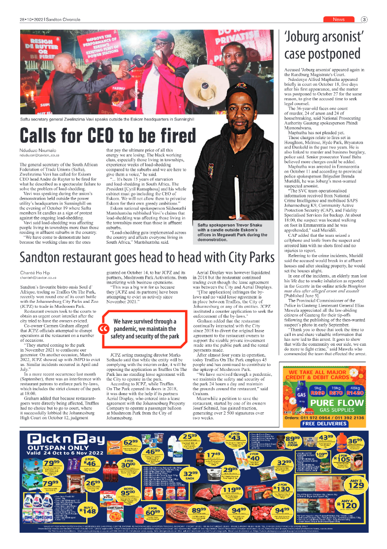 Sandton Chronicle 28 Oct 2022 page 3
