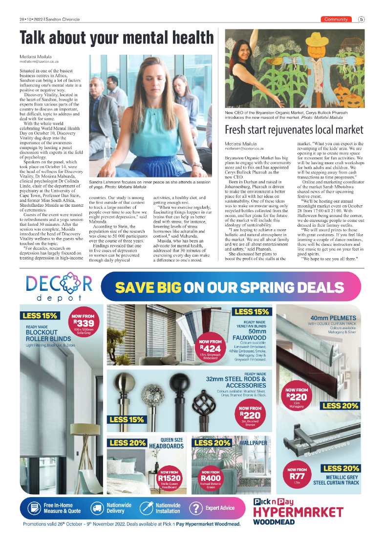 Sandton Chronicle 28 Oct 2022 page 5