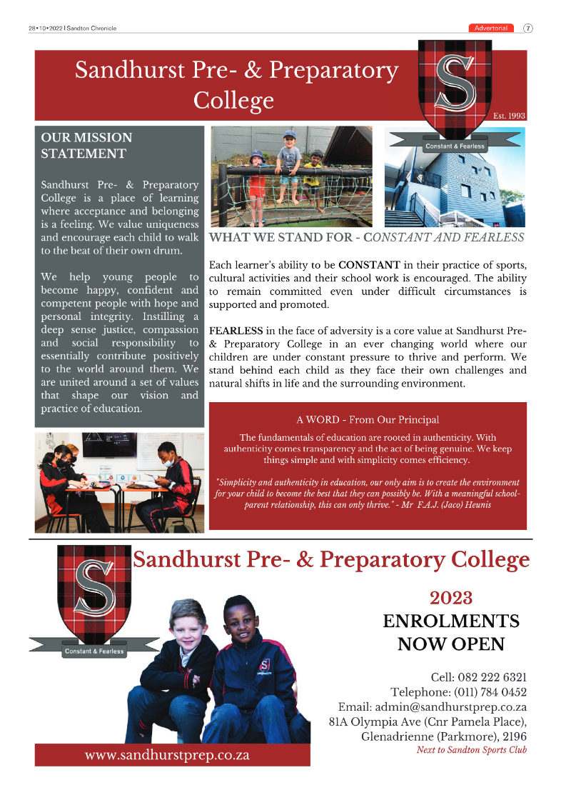 Sandton Chronicle 28 Oct 2022 page 7