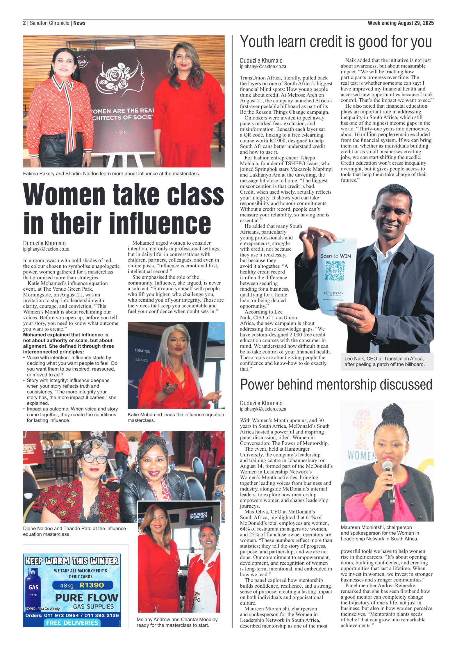 Sandton Chronicle 29 August 2025 page 2