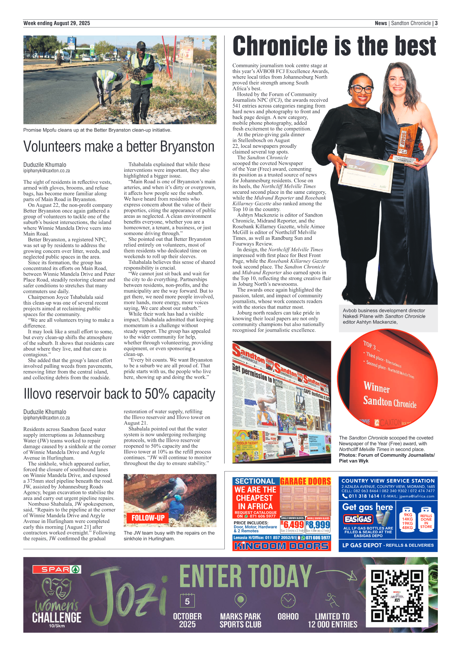 Sandton Chronicle 29 August 2025 page 3