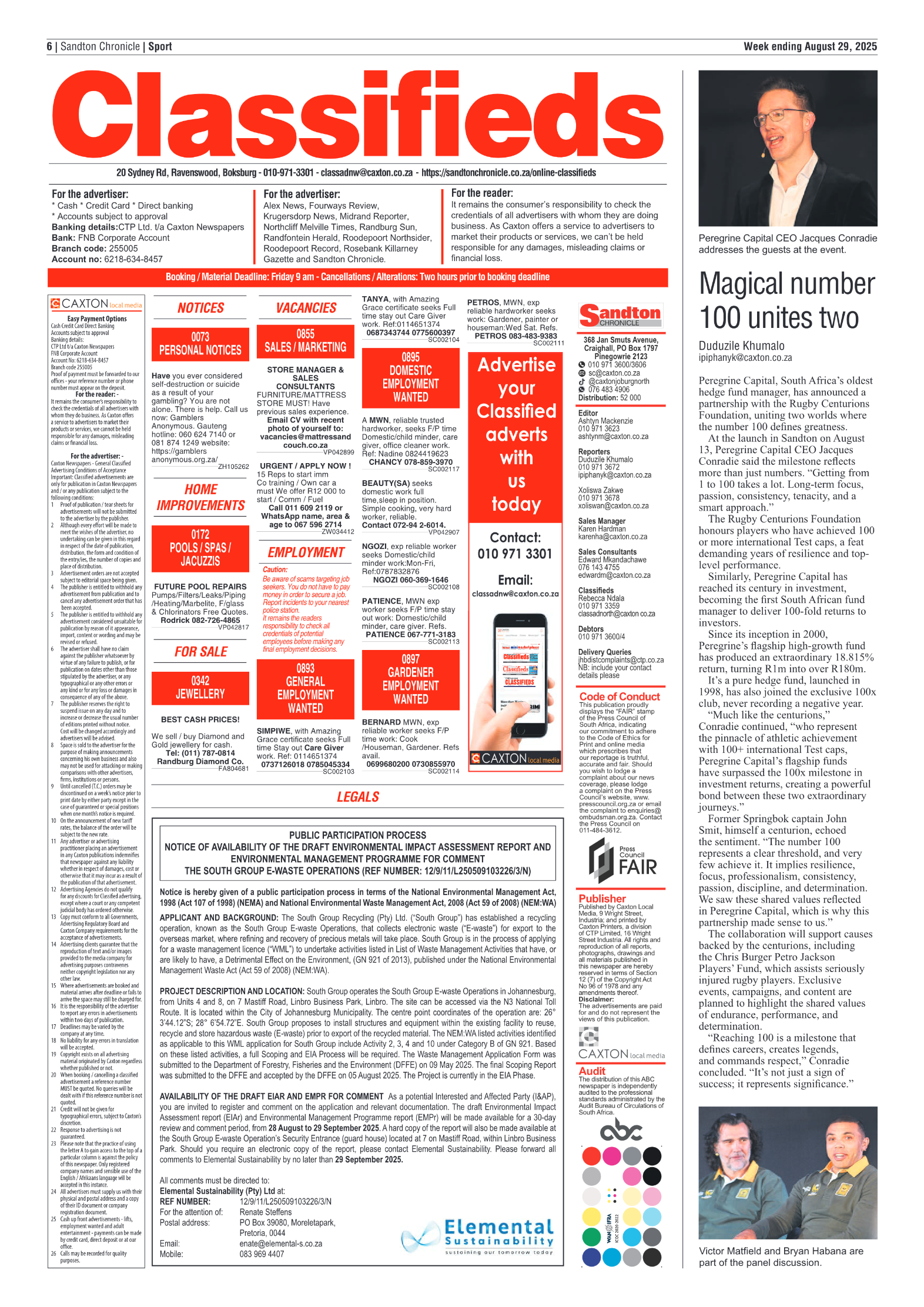 Sandton Chronicle 29 August 2025 page 6