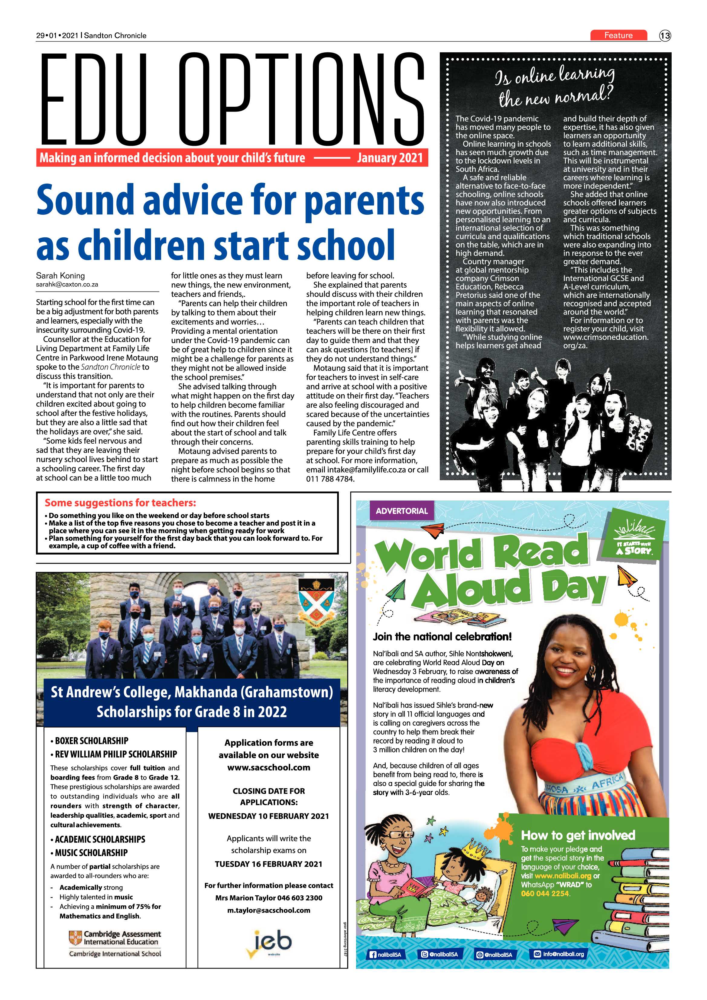 Sandton Chrinicle 29 January 2021 page 13