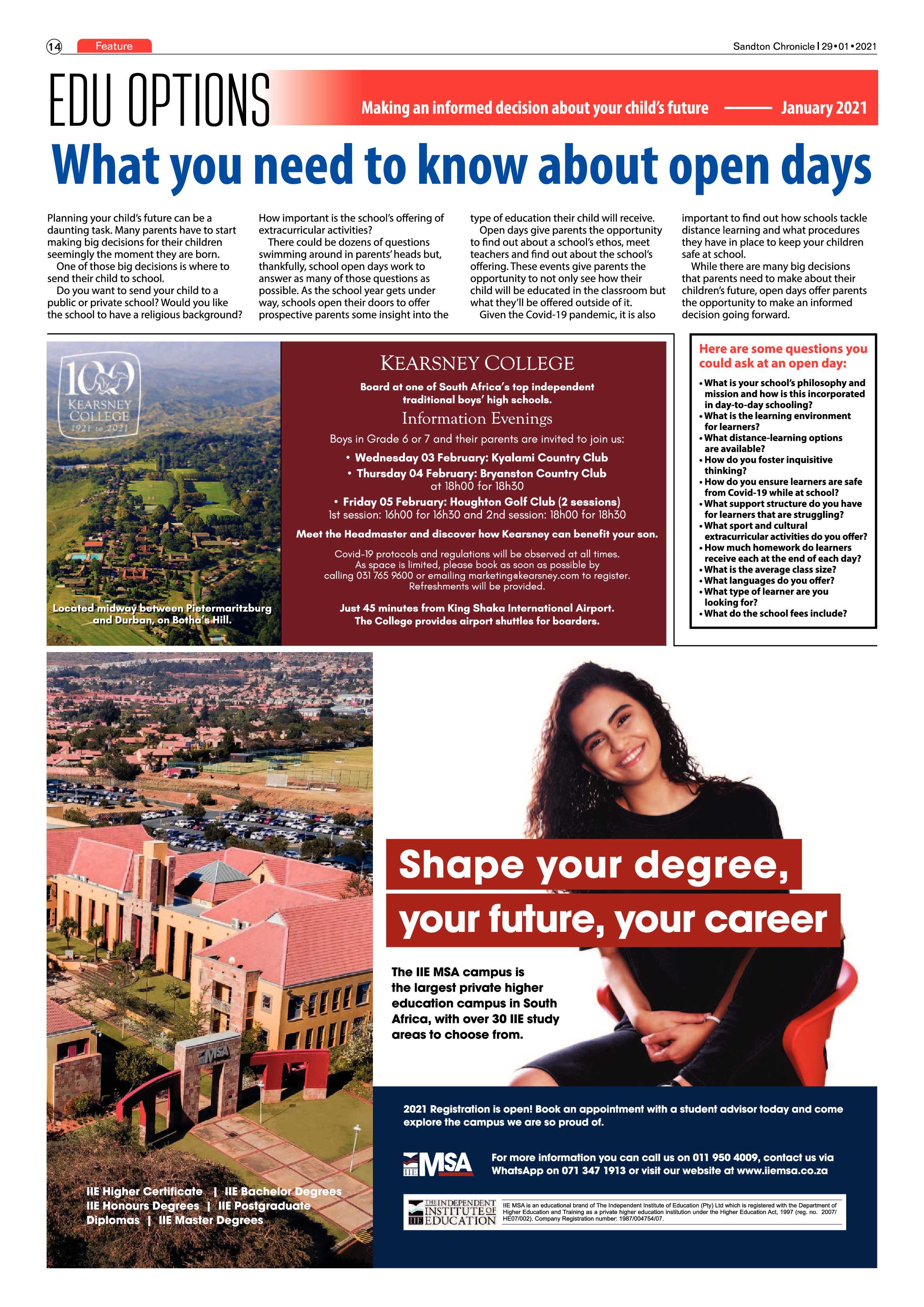 Sandton Chrinicle 29 January 2021 page 14