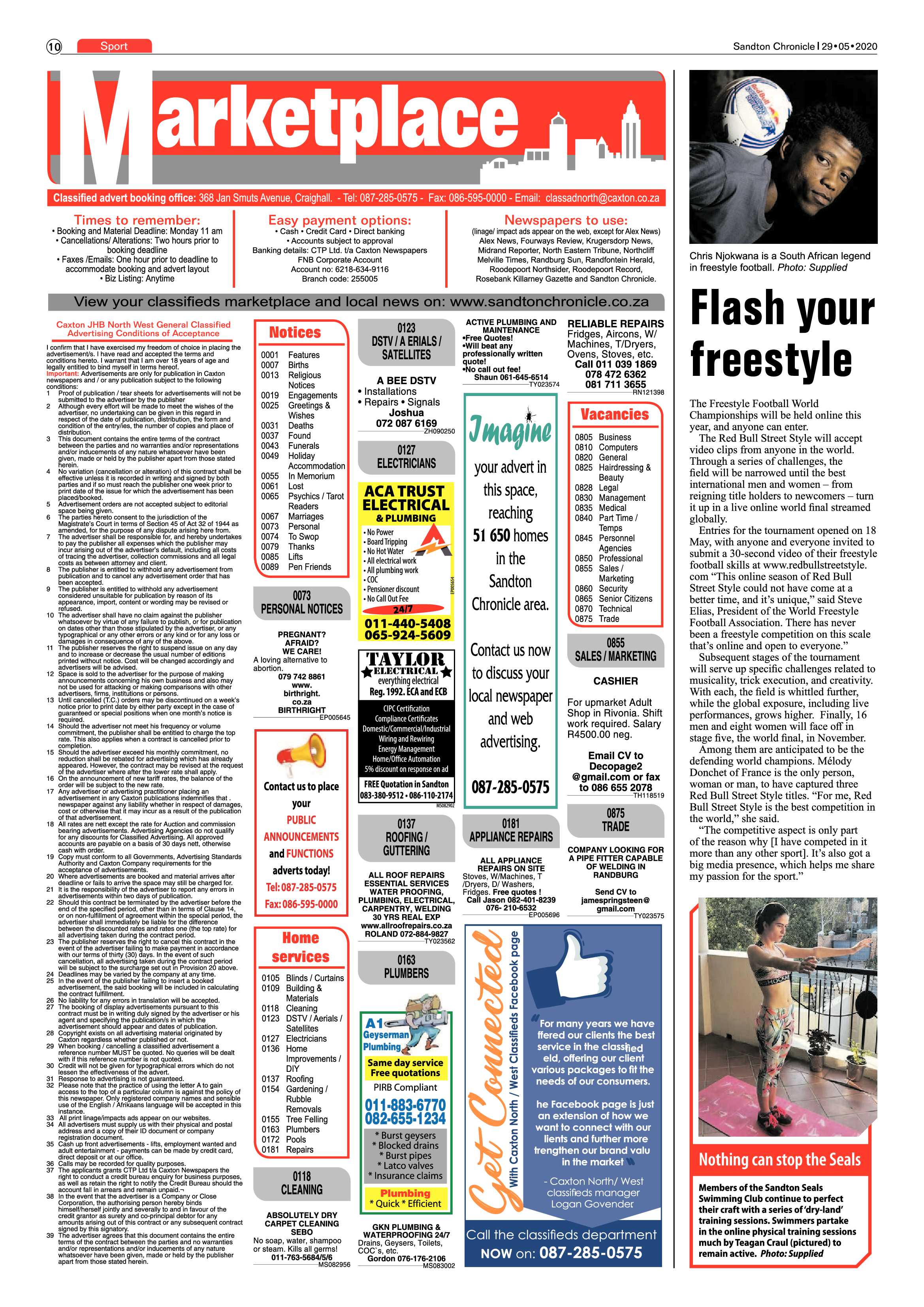 Sandton Chronicle 29 May 2020 page 10