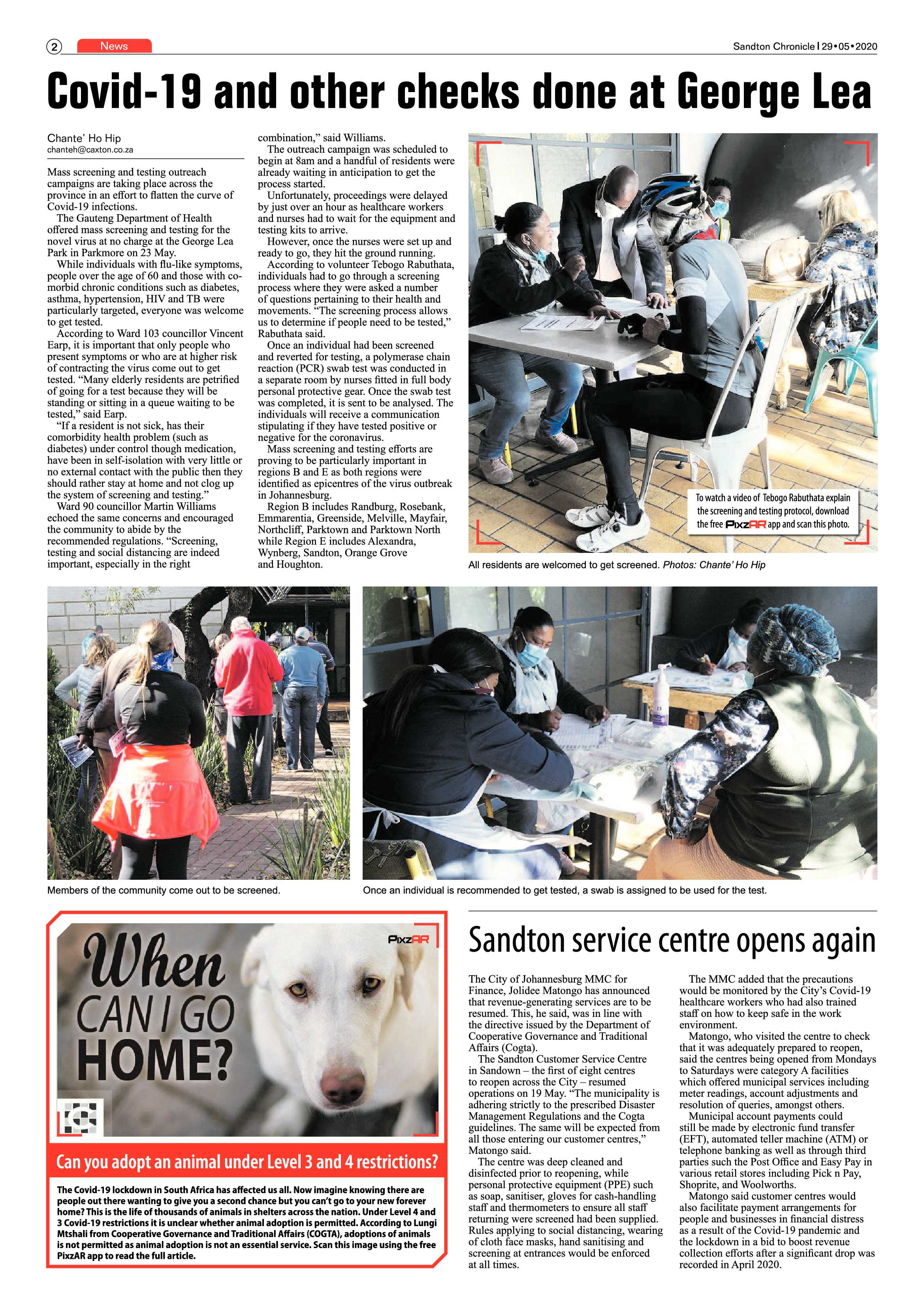 Sandton Chronicle 29 May 2020 page 2