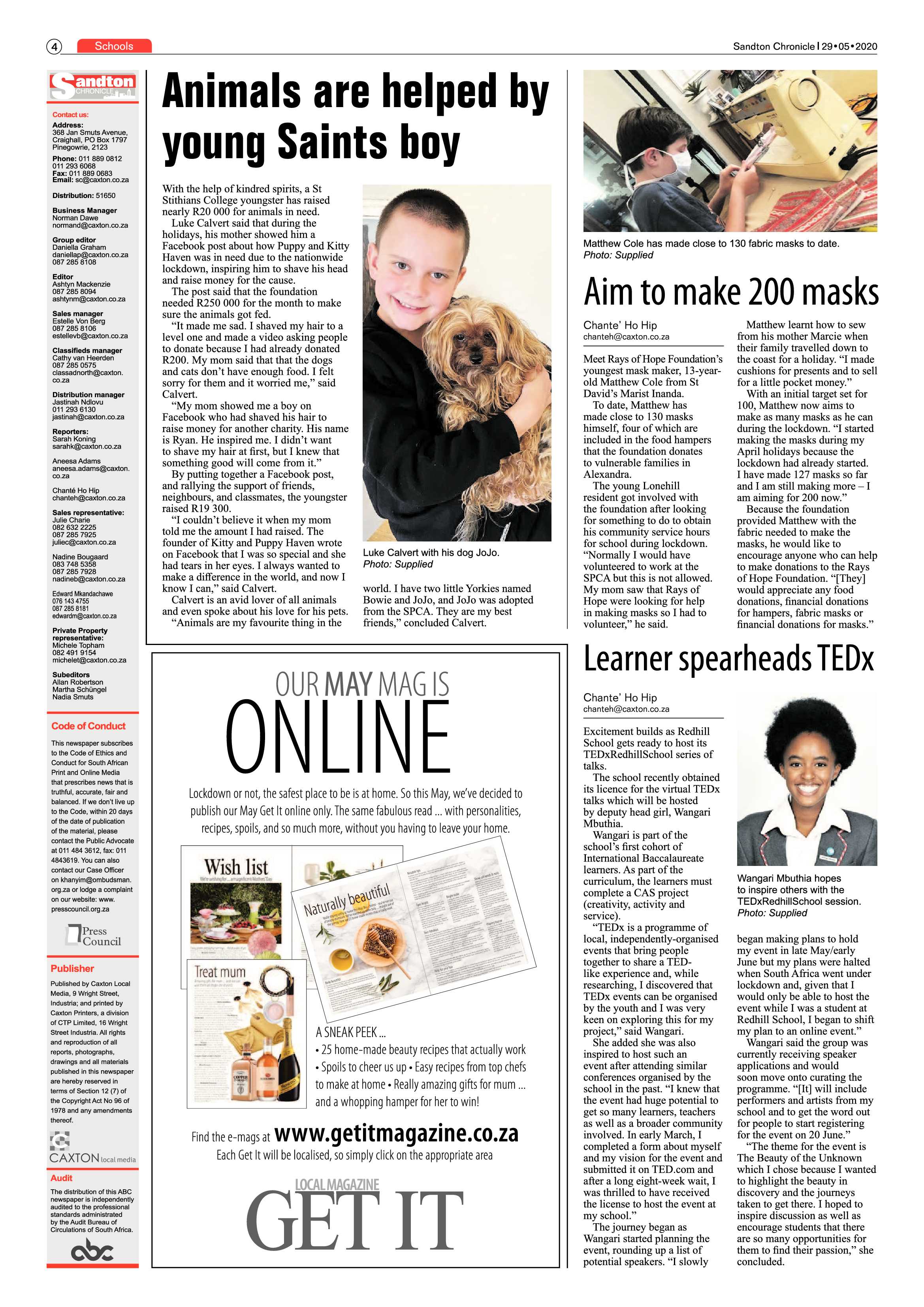 Sandton Chronicle 29 May 2020 page 4
