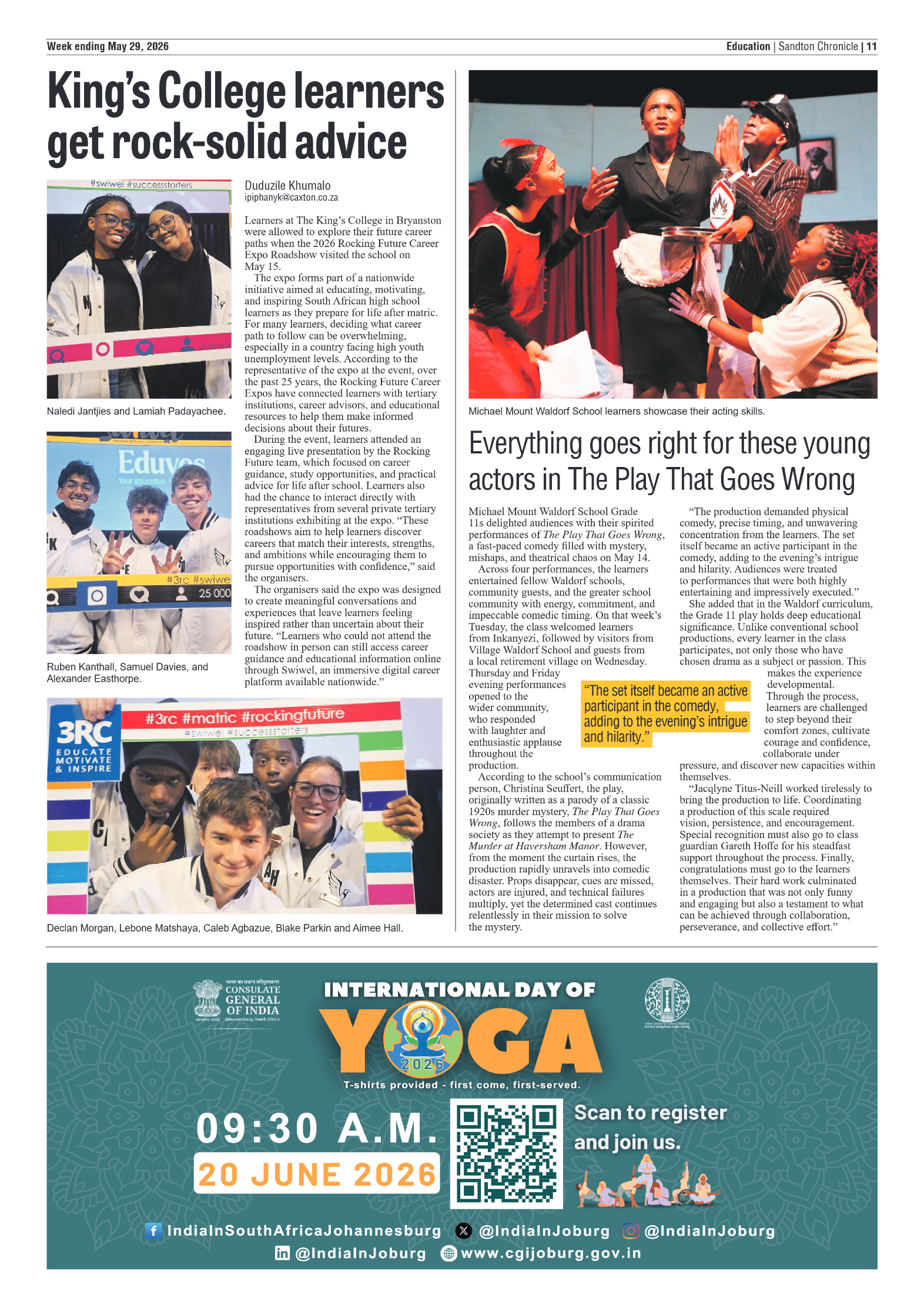 Sandton Chronicle 29 May 2026 page 11