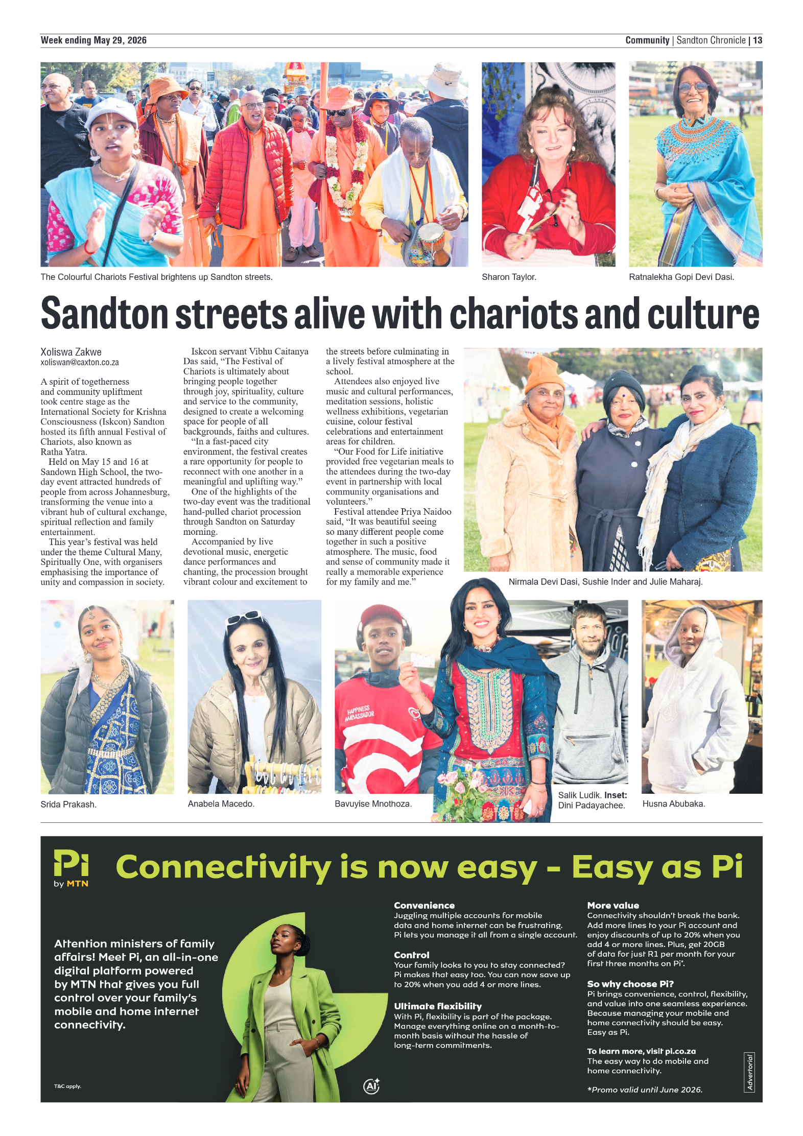 Sandton Chronicle 29 May 2026 page 13