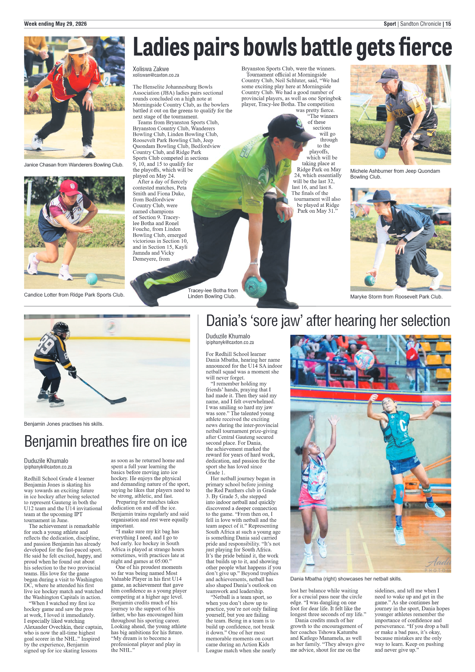 Sandton Chronicle 29 May 2026 page 15