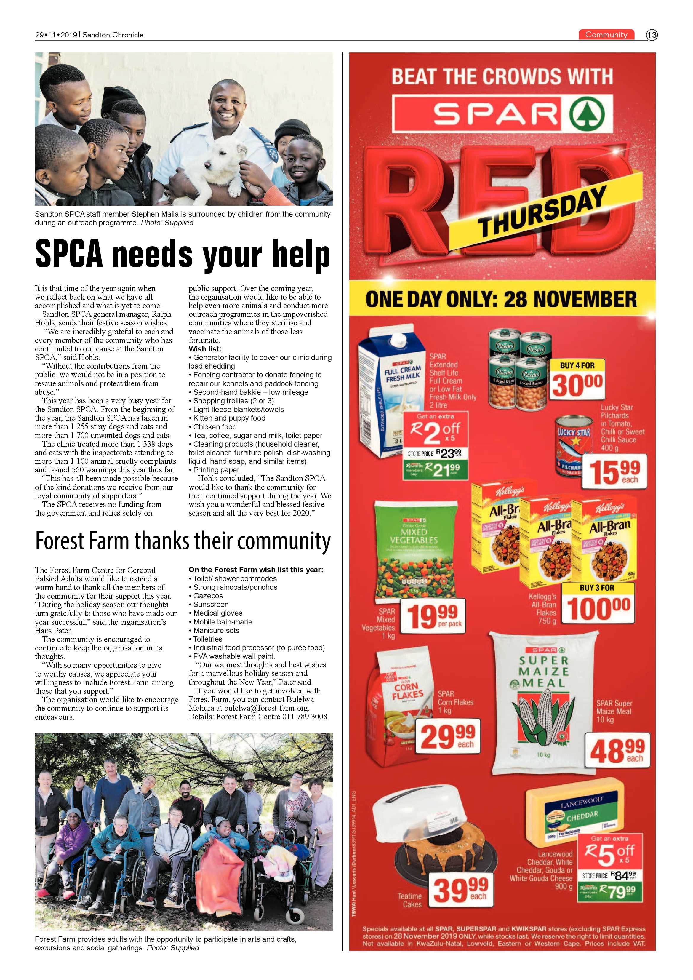 Sandton Chronicle 29 November 2019 page 13