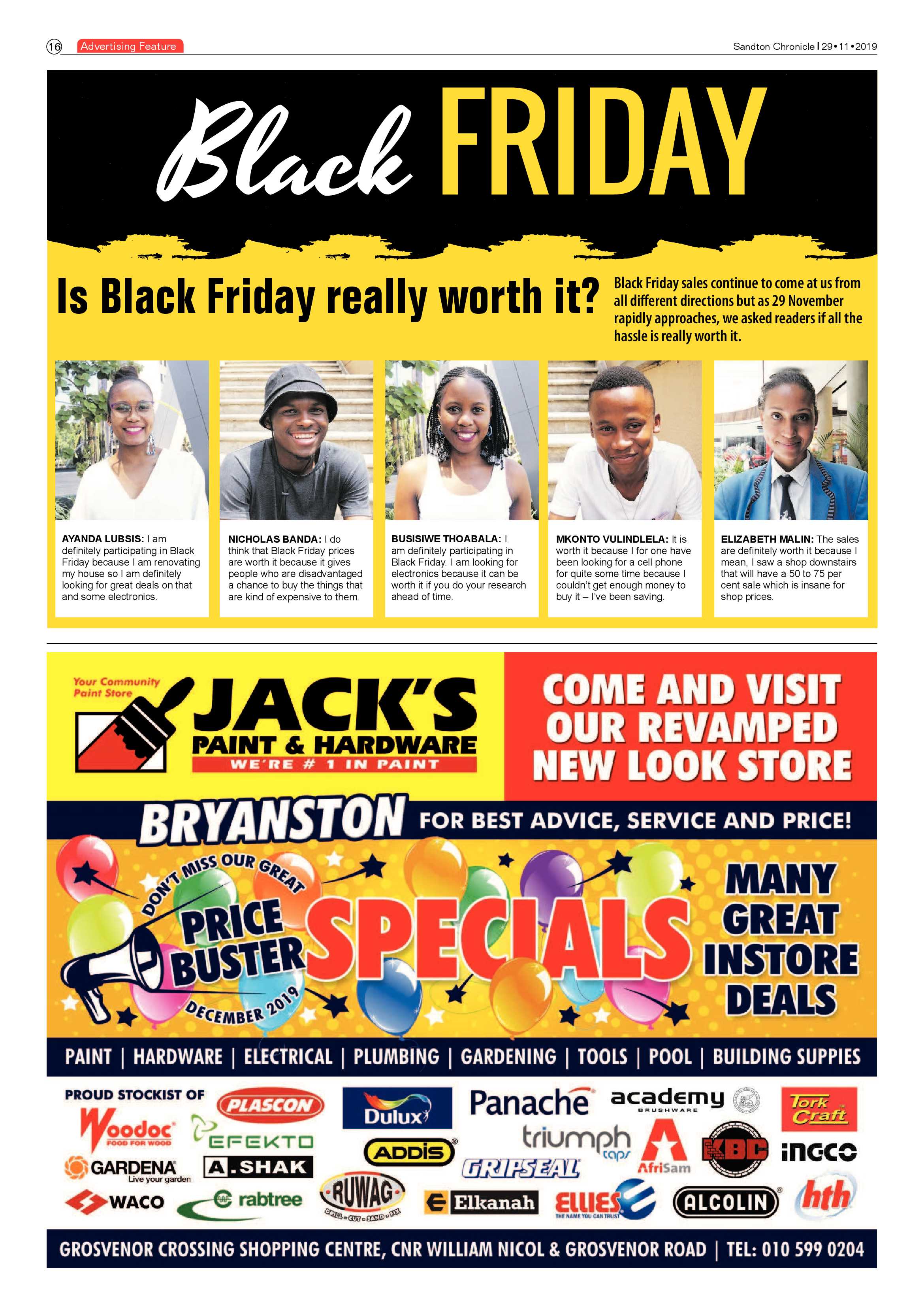 Sandton Chronicle 29 November 2019 page 16