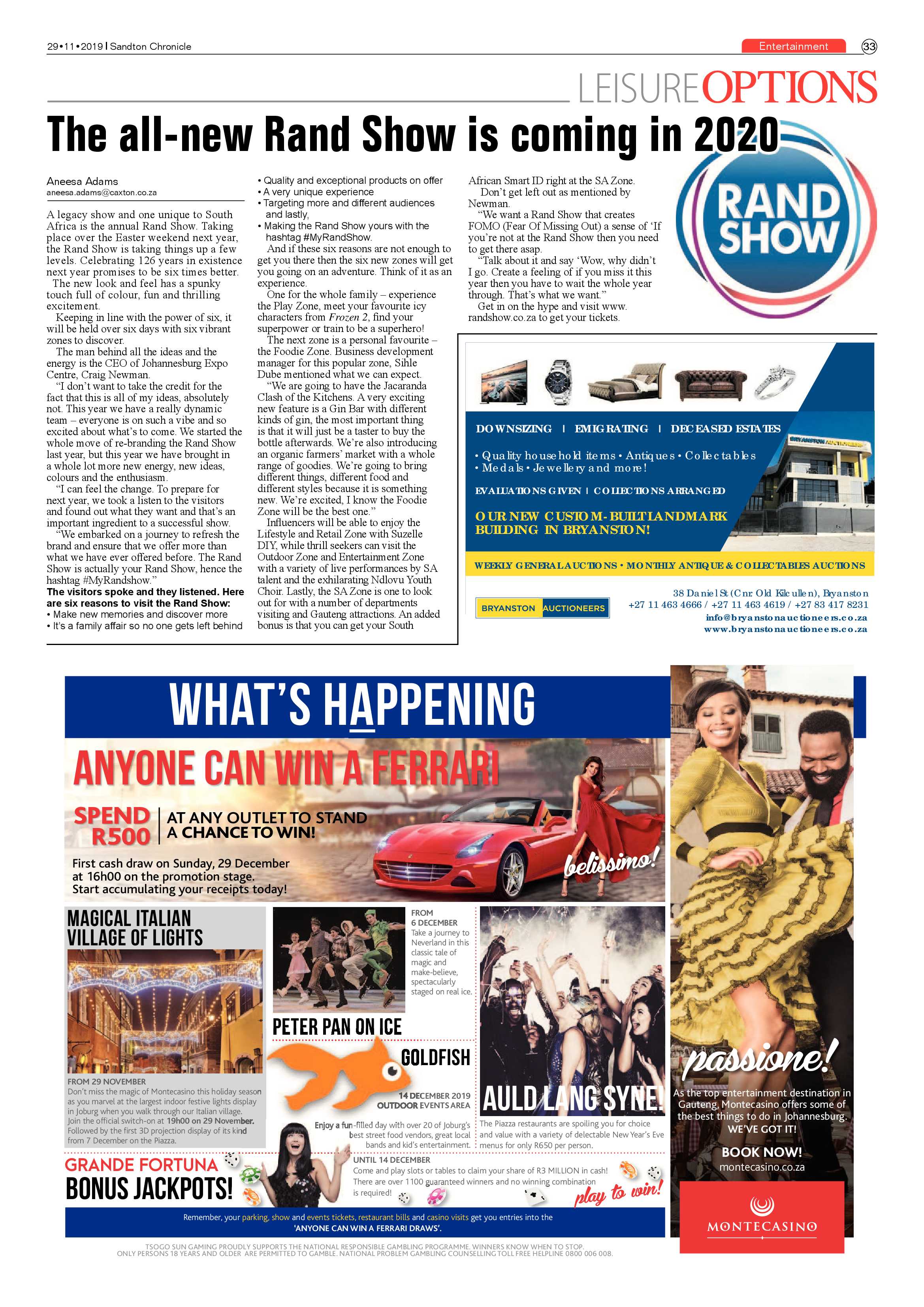 Sandton Chronicle 29 November 2019 page 33
