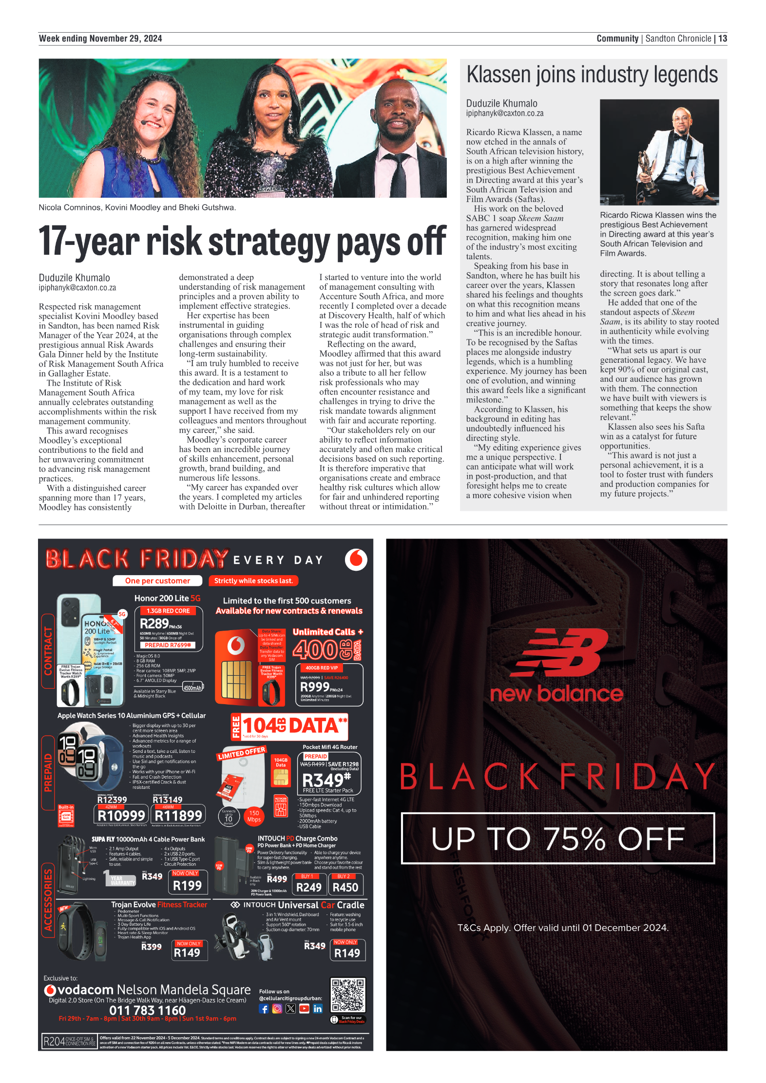 Sandton Chronicle 29 November 2024 page 13