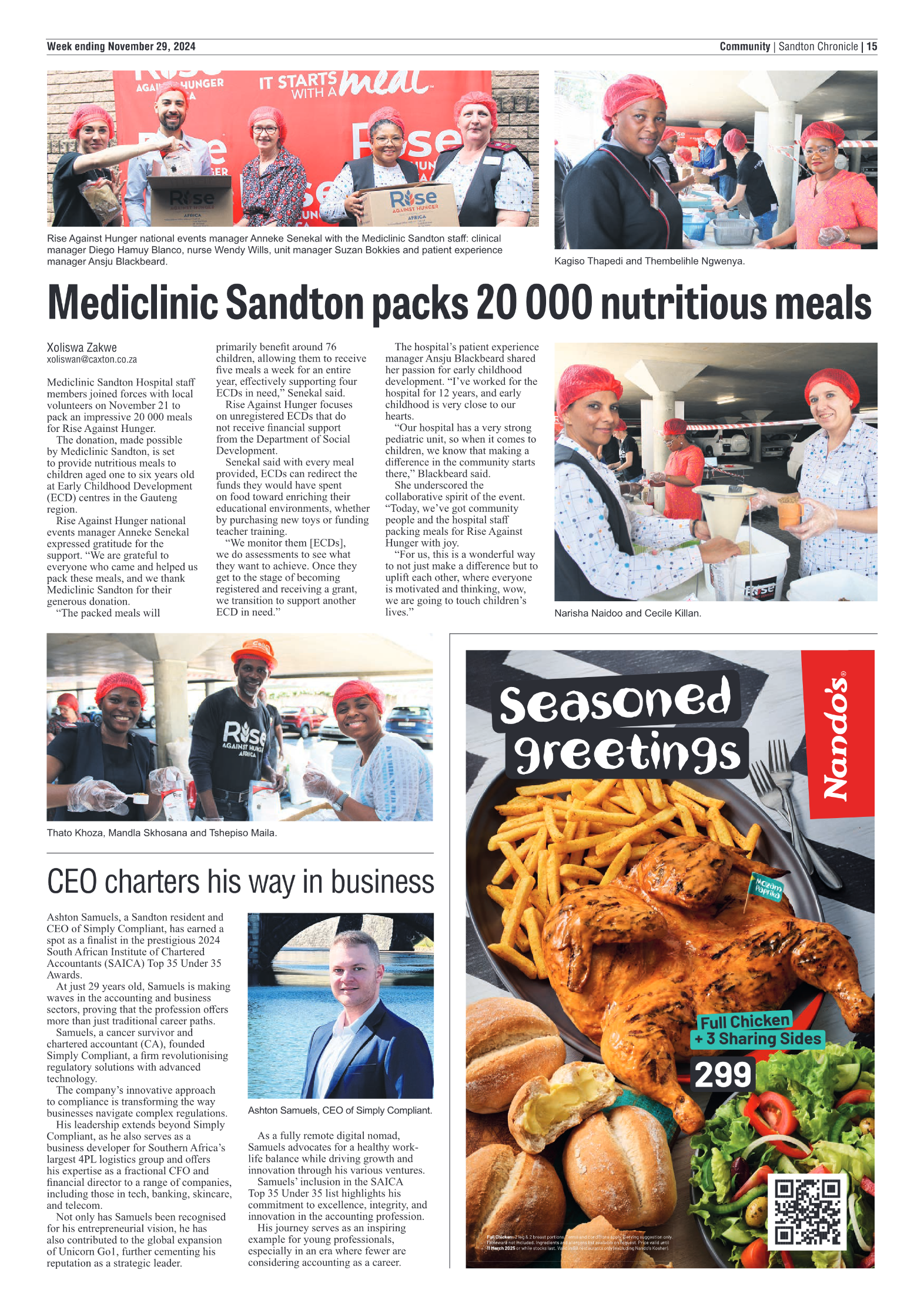 Sandton Chronicle 29 November 2024 page 15