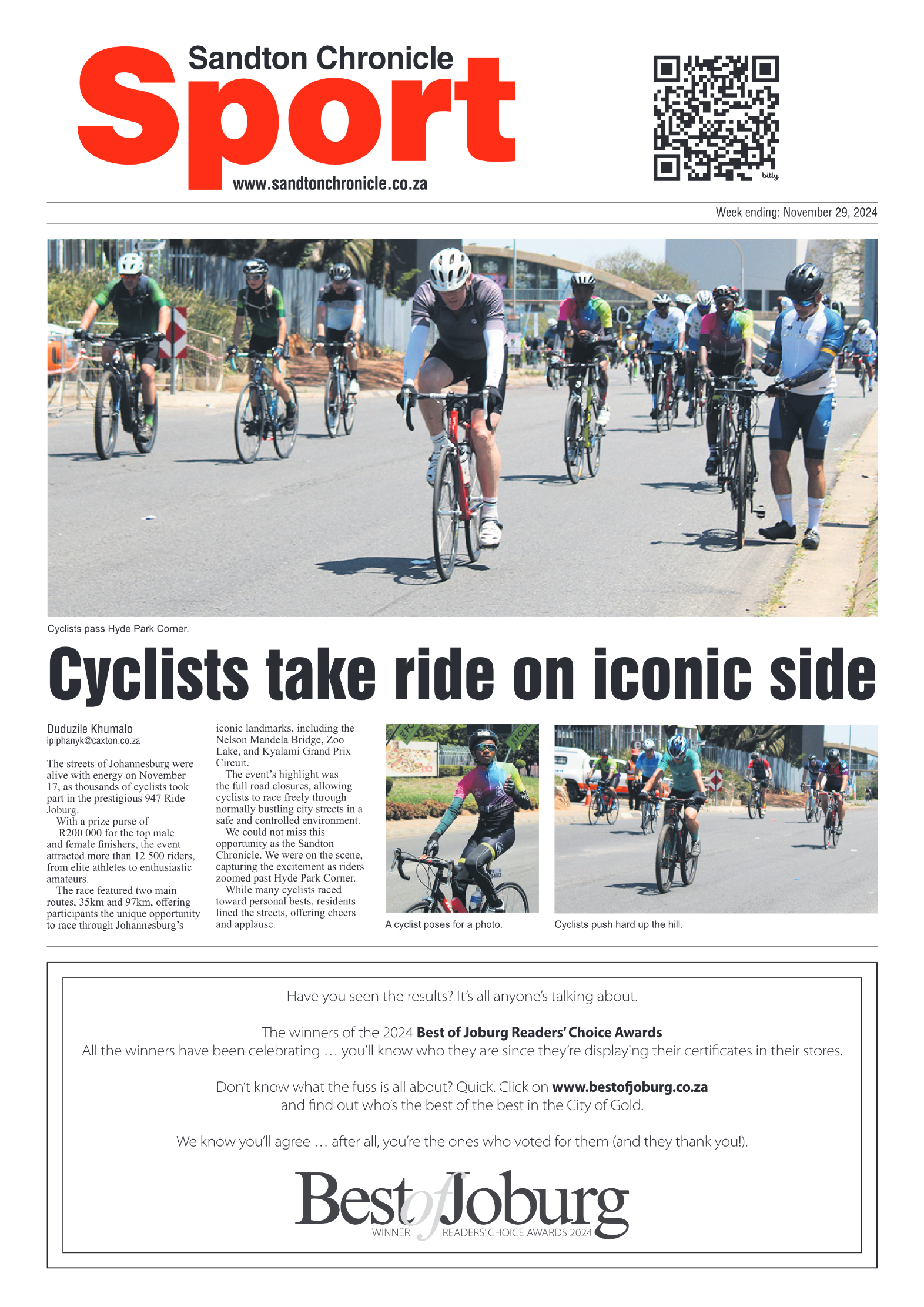 Sandton Chronicle 29 November 2024 page 20