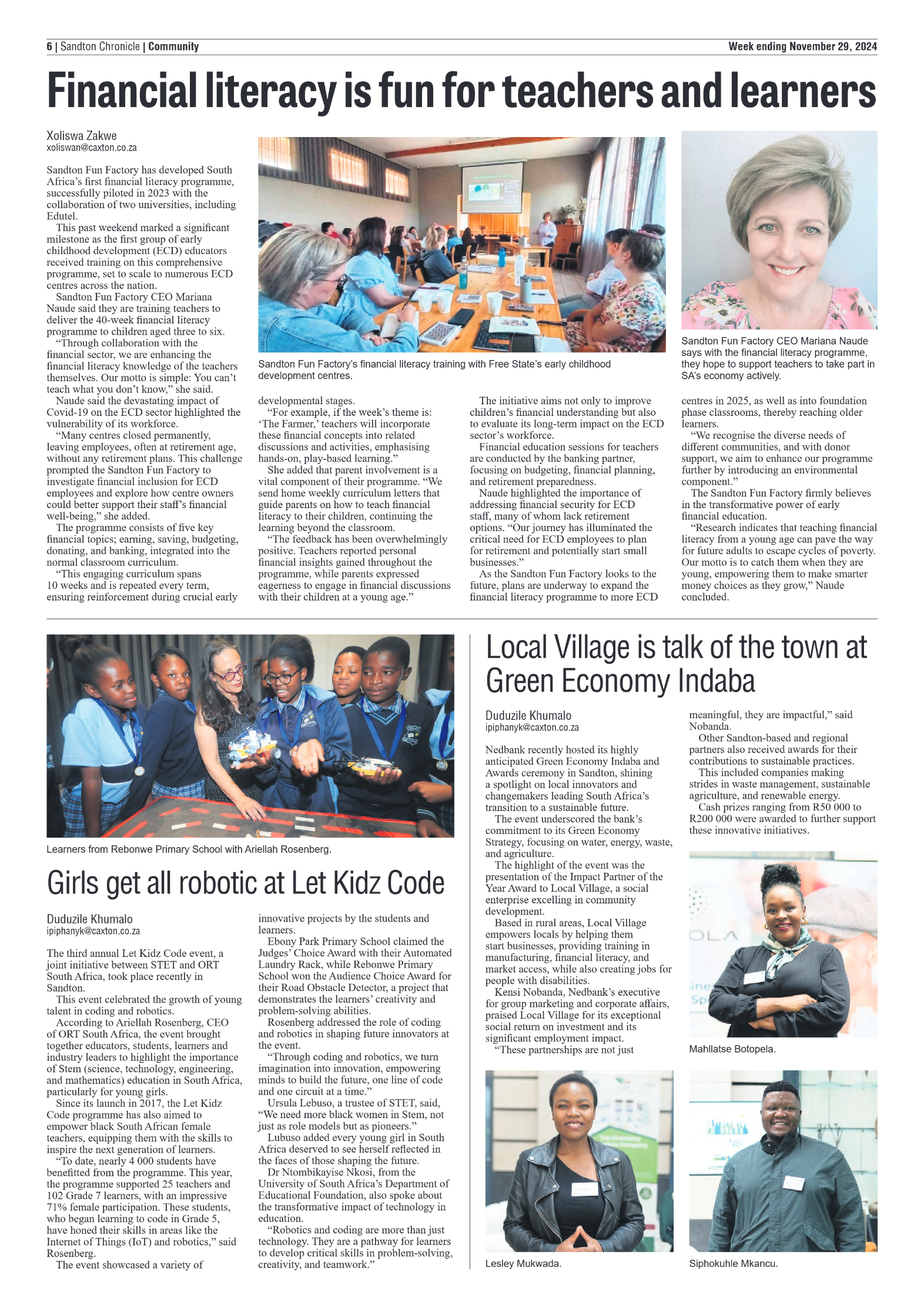 Sandton Chronicle 29 November 2024 page 6