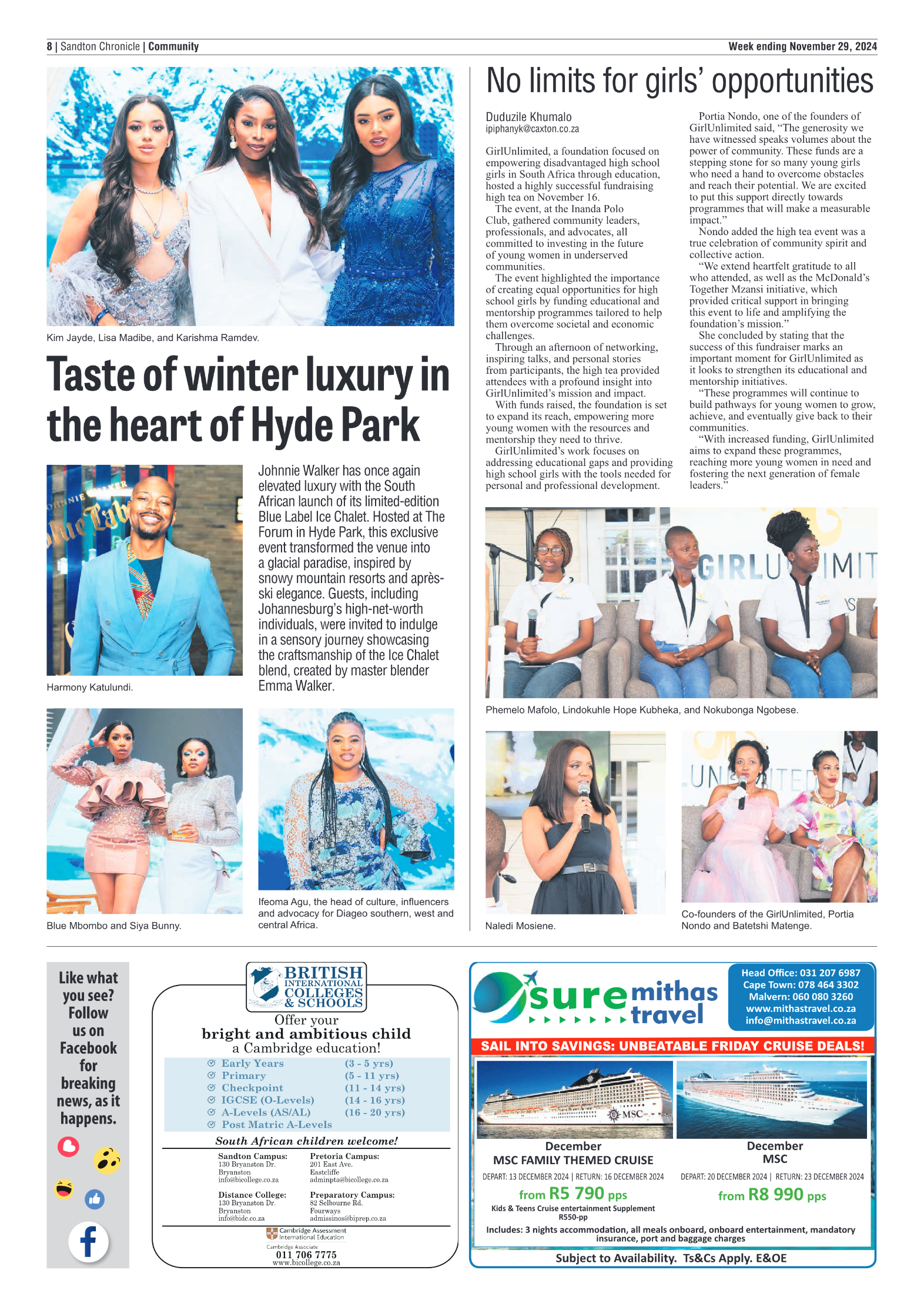 Sandton Chronicle 29 November 2024 page 8