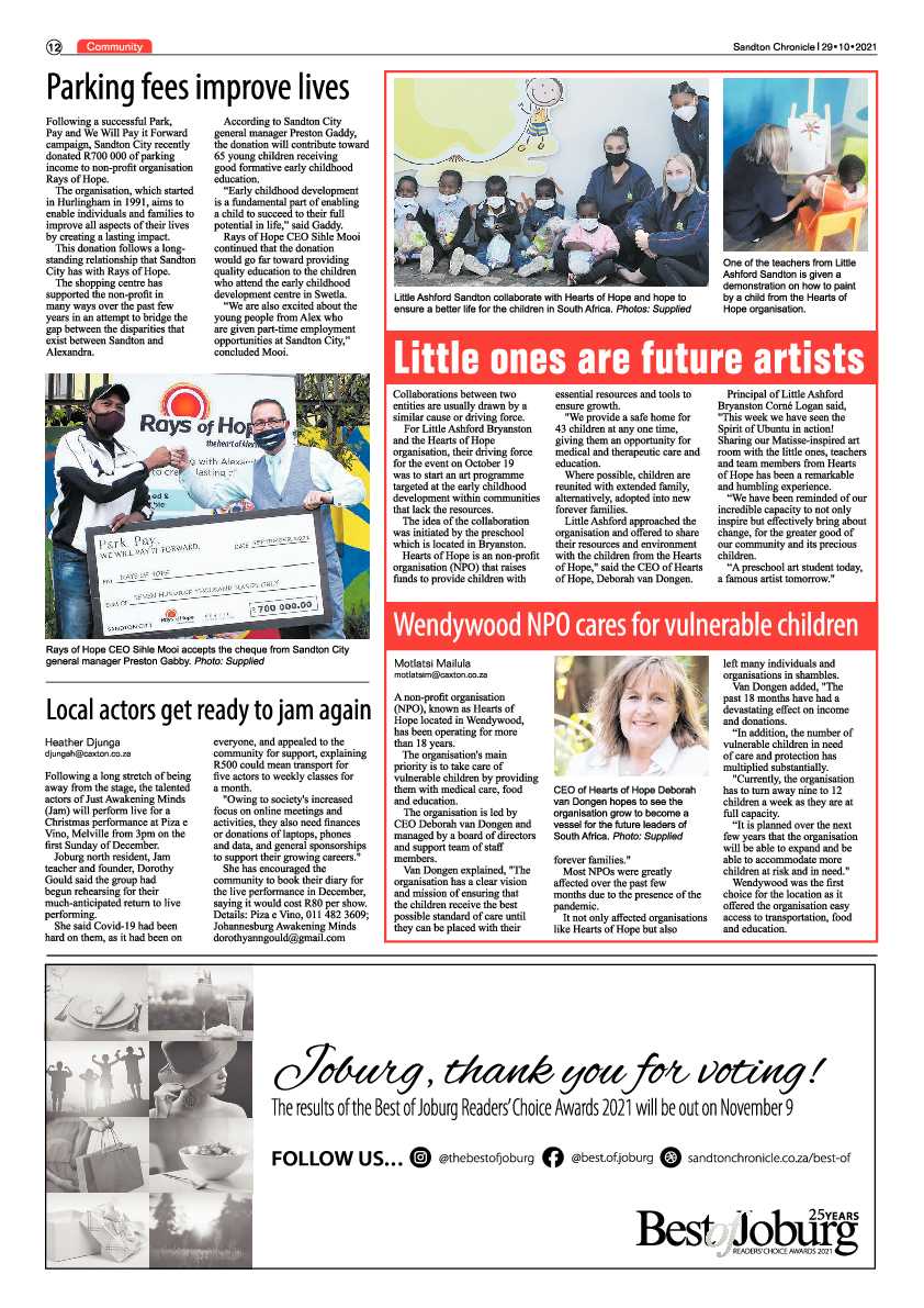 Sandton Chronicle 29 October 2021 page 12
