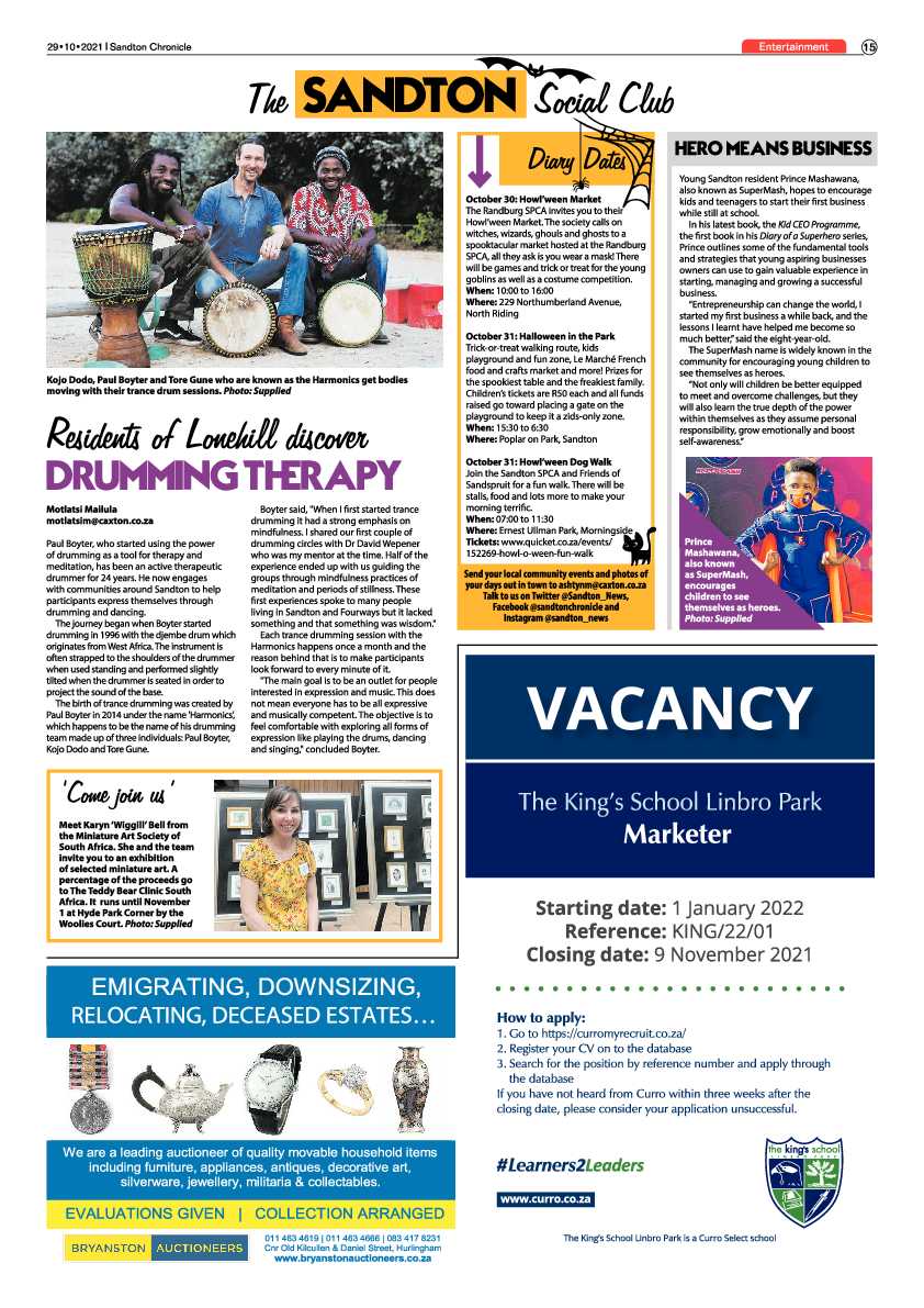 Sandton Chronicle 29 October 2021 page 15