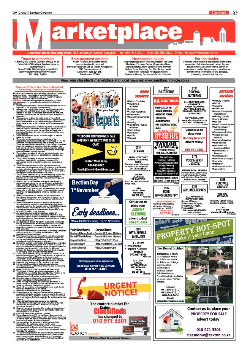 Sandton Chronicle 29 October 2021 page 17