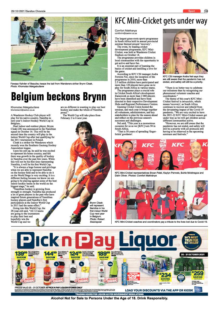 Sandton Chronicle 29 October 2021 page 19