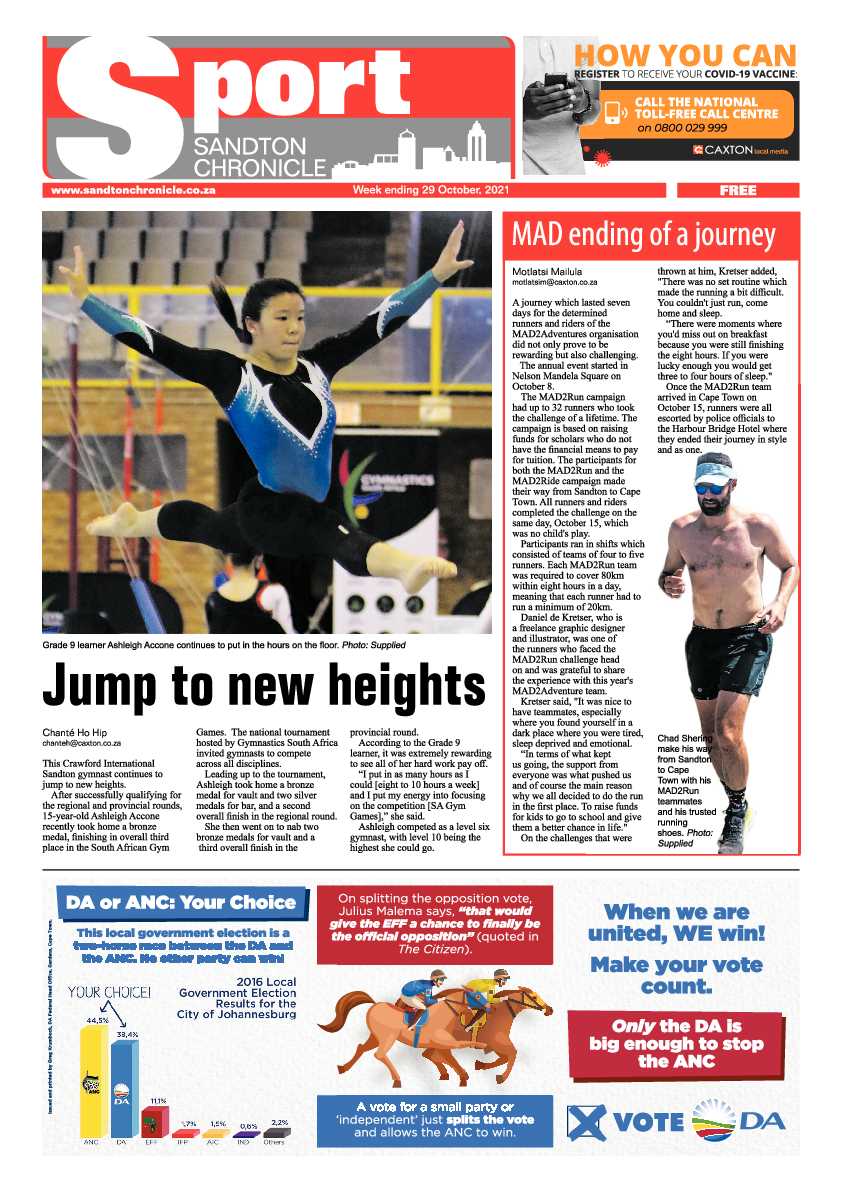 Sandton Chronicle 29 October 2021 page 20