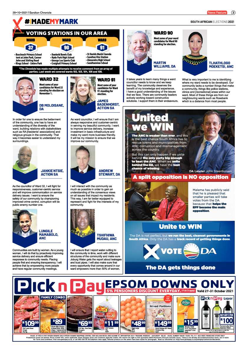 Sandton Chronicle 29 October 2021 page 3