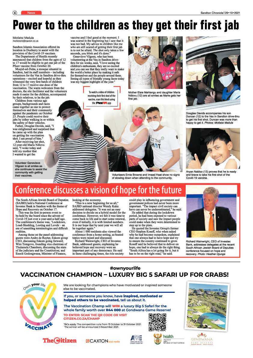 Sandton Chronicle 29 October 2021 page 6