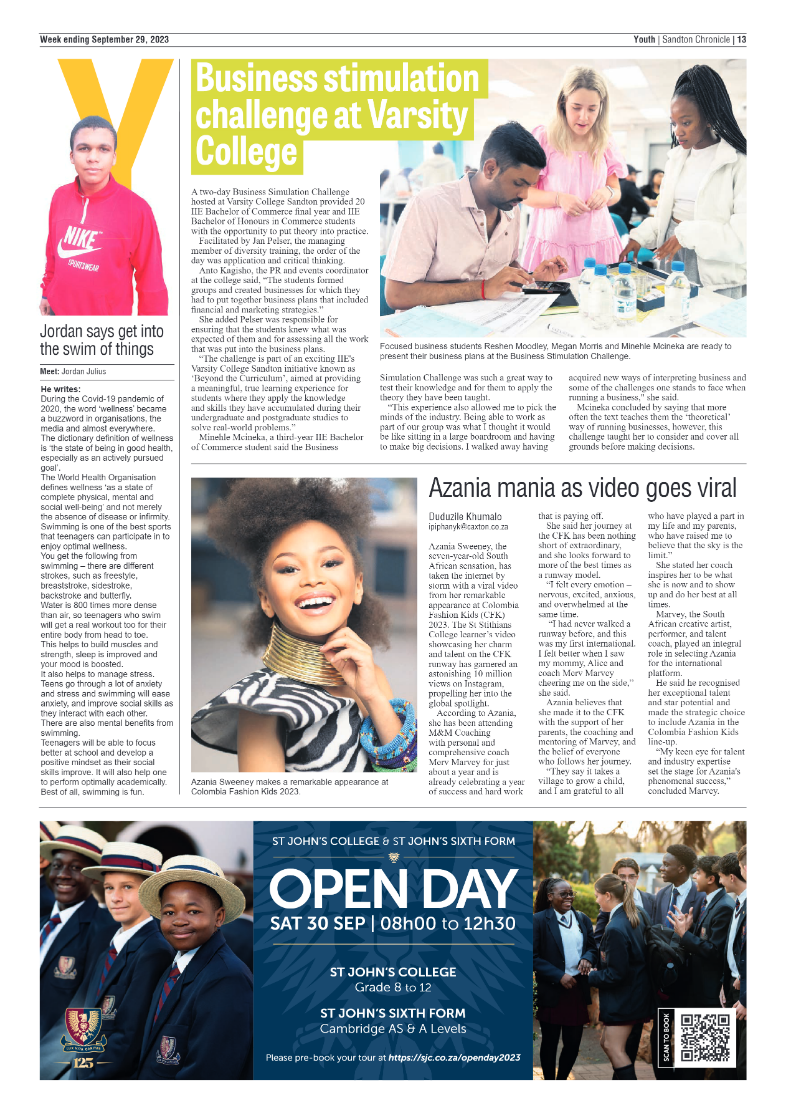 Sandton Chronicle 29 September 2023 page 13