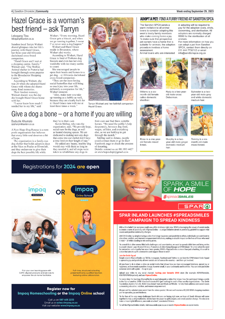 Sandton Chronicle 29 September 2023 page 4