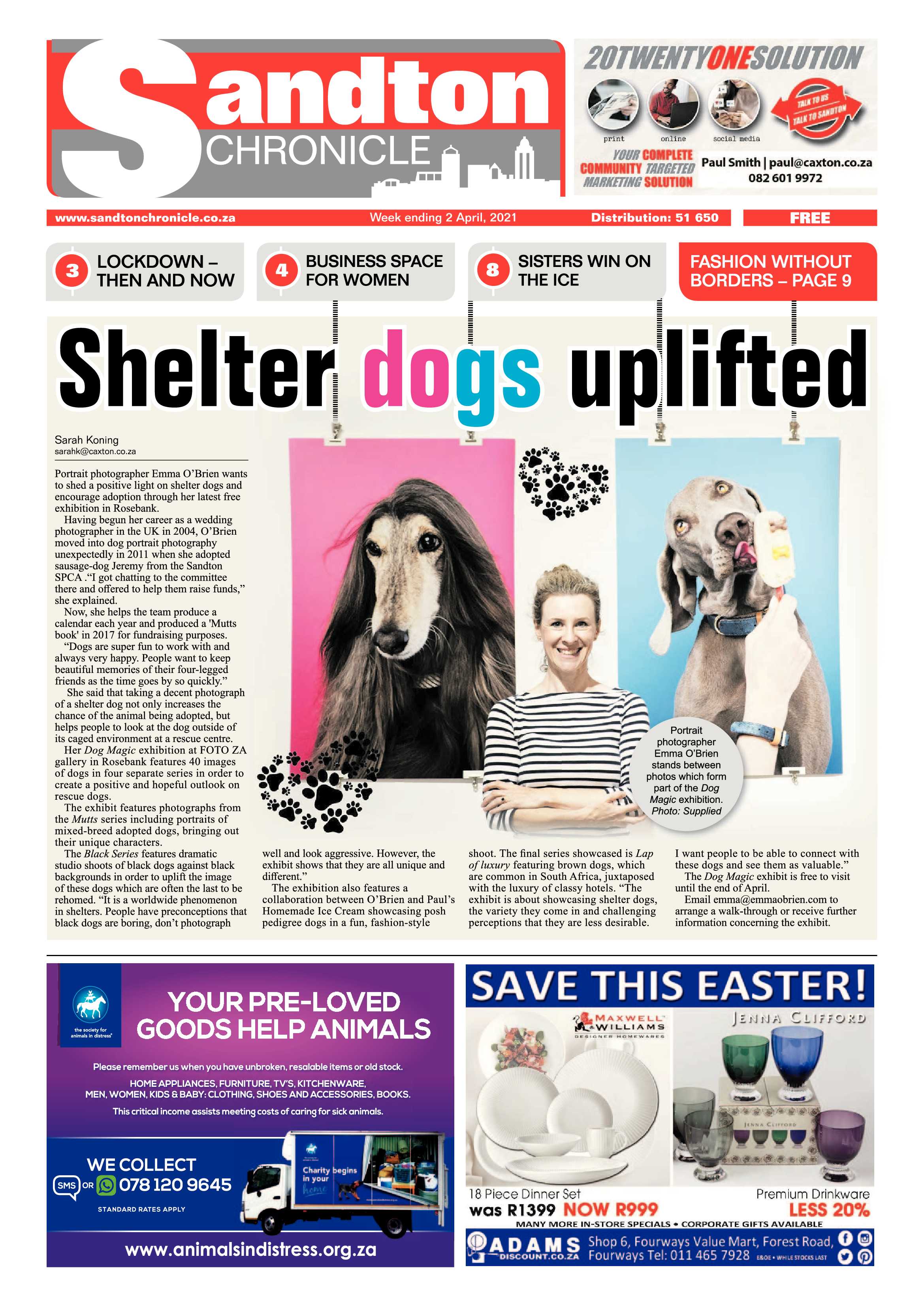 Sandton Chronicle 2 April 2021 page 1