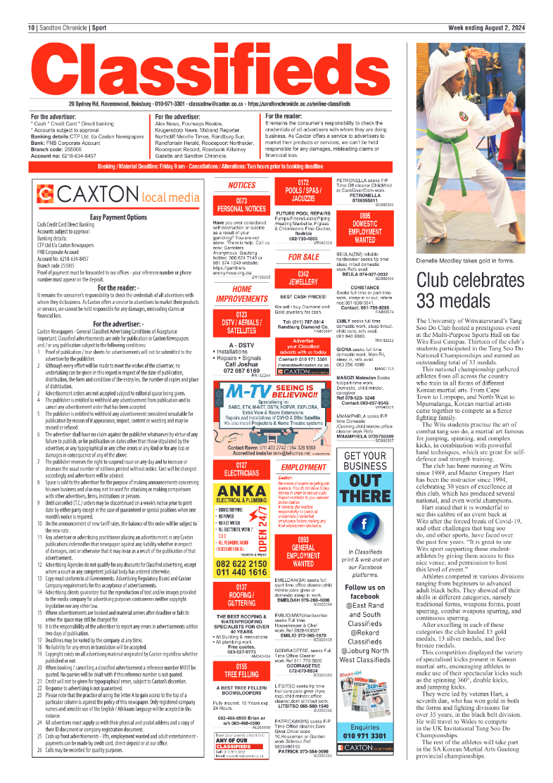 Sandton Chronicle 2 August 2024 page 18
