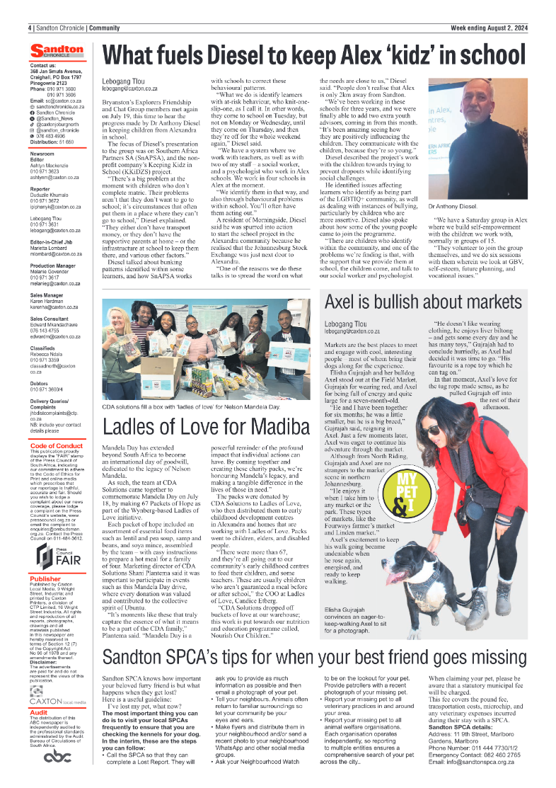 Sandton Chronicle 2 August 2024 page 4