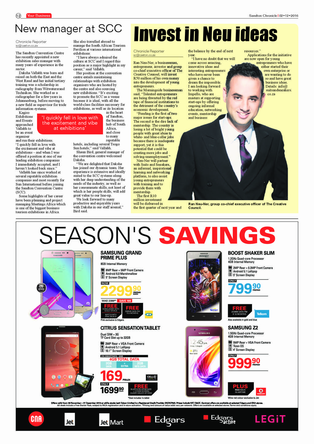 Sandton Chronicle 2 December 2016 page 12