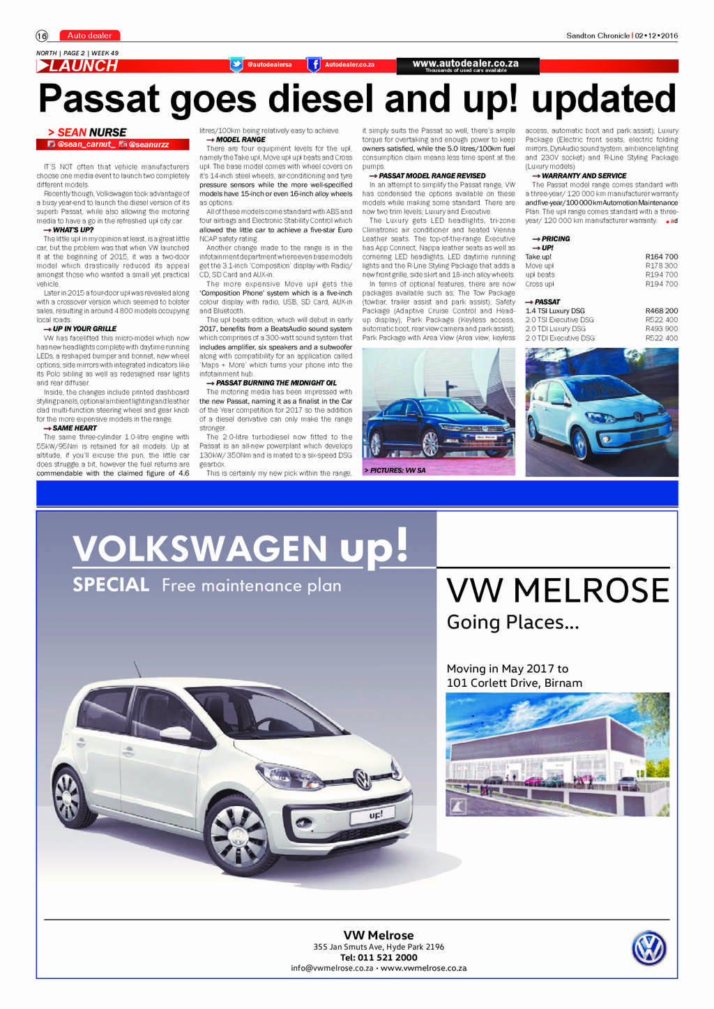 Sandton Chronicle 2 December 2016 page 16